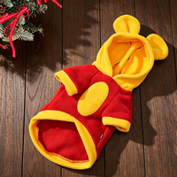 Vêtements d'hiver en peluche JXANRY pour chats et chiens - Style mignon à capuche doublé polaire sur le thème des dessins animés - Vente en gros pour petites races Teddy