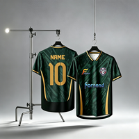 Maillot de football anti-humidité Forsend, kit de football personnalisé, uniforme grande taille, imprimé graphique vert pour tenue d'équipe de club