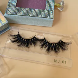 Premium fluffy eyelashes mink full strip 5D 25mm super fluffy wispy lashes3d wholesale vendor 25mm dramatic mink eyelashes