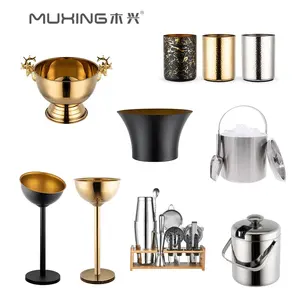 One-Stop Sourcing Of Hotel & Restaurant & Bar Supplies Stainless Steel Bartender Kit/Ice Bucket/Cocktail Shaker
