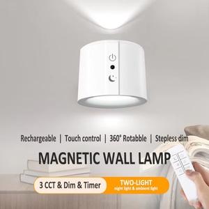 Household LED Reading <b>Lamp</b> with Remote Control Rechargeable <b>Wireless</b> Wall for Living Room Tri-color Light Dimmable - Product Image 1