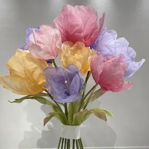 자이언트 플라워 스튜디오 독립 디자이너 수제 다채로운 자이언트 인공 꽃 소품 배경 자이언트 튤립 꽃