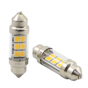 Midcars โคมไฟ LED อ่านหนังสือสำห<span class=keywords><strong>รับ</strong></span><span class=keywords><strong>รถ</strong></span>ยนต์, โคมไฟป้ายทะเบียน C5W 12-24โวลต์50-100LM ความสว่างสูงหลอดไฟแอลอีดีสองแฉก2ปี - Product Image 6