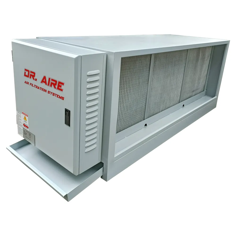 DR. AIRE Commercial Kitchen Single Pass Electrostatic Precipitator Without UV Filter Restaurant Kitchen Exhaust ESP Smoke Filter