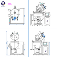Mélangeur automatique ZT-200L pour crèmes cosmétiques, liquides alimentaires et pâtes, homogénéisateur pour la fabrication de mayonnaise, machine de mélange sous vide pour produits chimiques