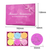 6pcs Grosir Set Hadiah Shower Steamers Berwarna-warni yang Dapat Disesuaikan untuk Mandi Tubuh
