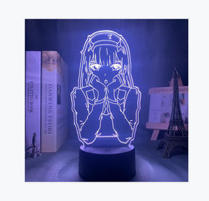 애니메이션 캐릭터 3D 환상 LED 무드등 터치 컨트롤 7색 변환 아크릴 탁상 램프 침실 장식 애니메이션 팬 선물 - Product Image 2