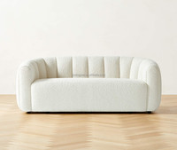 Canapé pivotant individuel en tissu bouclé, design nordique italien moderne, pour salon et hôtel, collection de canapés pivotants en velours
