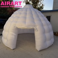 Carpa Domo Inflable Blanca Gigante para Decoración de Fiestas, Carpas Domo Inflables Tipo Iglú con Diseño de Globo de Nieve