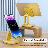 Support de bureau pliable à 3 axes pour téléphones et tablettes |   Support pliable réglable en hauteur et en angle