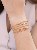 Connecteurs en acier inoxydable avec fleurs de naissance, maillons floraux plaqués or PVD pour la fabrication de bijoux permanents DIY, bracelets et colliers