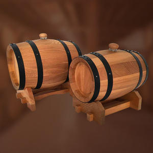Barril de Vino de Roble Artesanal, Barril de Añejamiento para Elaboración Comercial, Barril Personalizado para Decoración de <span class=keywords><strong>Bodega</strong></span>, Pub, Exhibición, Contenedor Rústico de Almacenamiento - Product Image 2