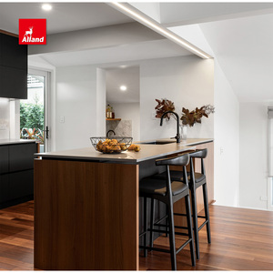 Alland <span class=keywords><strong>melamine</strong></span> Modular đảo Hiện Đại Đồ nội thất bán buôn tổ chức nhà bếp nhỏ thiết kế nhà bếp cabinetry với vòi nước và bồn rửa - Product Image 4