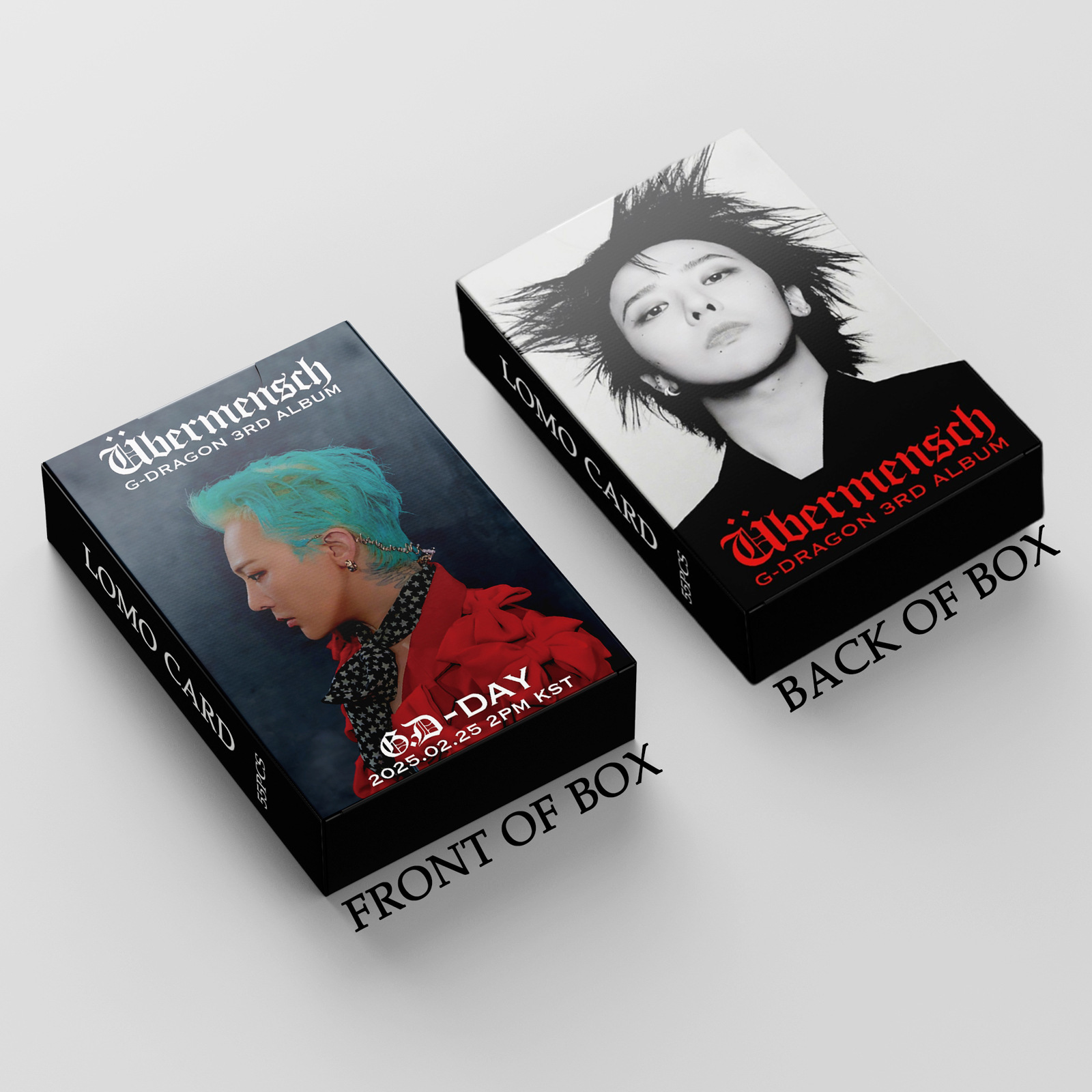 55pcs/set KPOP G-Dragon Ubermensch Solo Album Lomo Cards