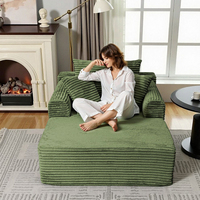 Canapé-lit modulable moderne et élégant 1 place en tissu vert foncé, écologique, pour appartement, salon - Meilleure vente