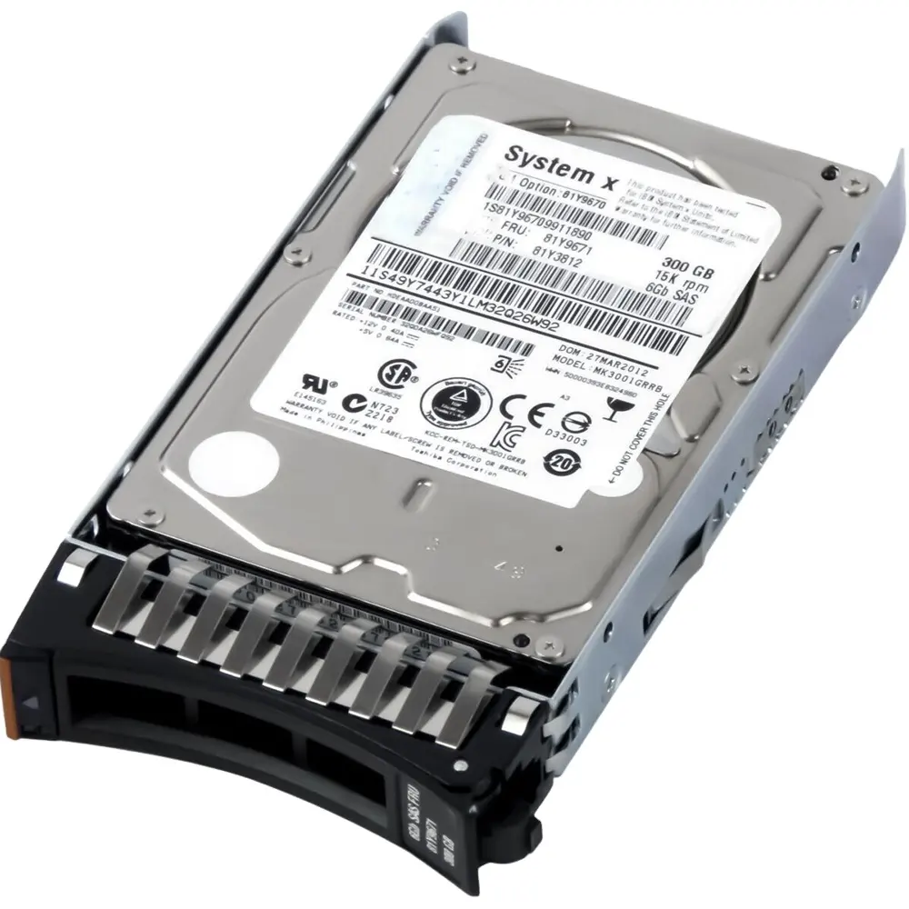 HDD IBM 300G 15K SAS 2.5'' 6GB हार्ड ड्राइव के लिए 81Y9671 81Y3812 M2 M3 M4