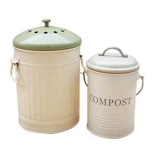 Wholesale Galvanized Kitchen Bin Customized Compost Pail For Food Waste Compost Bucket Metal Compost Bin