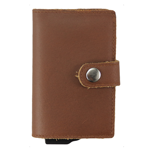 กระเป๋าสตางค์แบบสั้น CardHoda PU Slim Card Holder สำหรับทุกเพศ พร้อมตัวล็อคแบบหัวเข็มขัด โครงอะลูมิเนียม ดีไซน์ป๊อปอัพ ขนาด 6 นิ้ว - Product Image 3