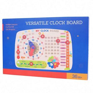 Horloge en bois pour apprendre en s'amusant, calendrier mois/semaine, tableau d'activités, jouets éducatifs Montessori - Product Image 6