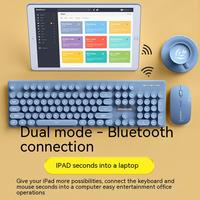 Clavier et souris sans fil XINMENG N520 Combo BT 104 touches Clavier avec souris sans fil portable pour Windows iPad IOS PC Set