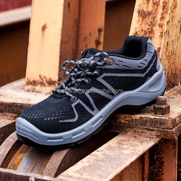 Wholesale low price construction safety toe lace up boots safety shoes for man