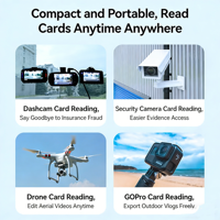 Lecteur de cartes SD TF USB 3.2 Gen 1 2-en-1 en aluminium, 5 Gbit/s SuperSpeed, adaptateur de carte mémoire pour iPad Pro MacBook, directement de l'usine