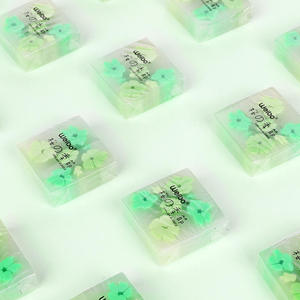 Sauberer transparenter kleiner frischer Radiergummi mit hohem Aussehen und grünem Glücks gras - Product Image 4