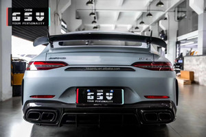 ชุด GT50คาร์บอนไฟเบอร์ใหม่สำหรับ Mercedes AMG 53 63พร้อม GT50ด้านหน้า53 63 AMG ตัวกระจายริมฝีปากสปอยเลอร์ - Product Image 5