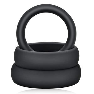 Anneau de pénis anneau de pénis 3 anneaux de pénis de taille différente anneaux de pénis jouets sexuels pour adultes pour hommes Silicone de qualité supérieure super doux - Product Image 1