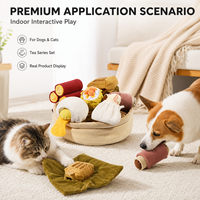 Jouet en peluche couineur Tea Party pour chiens, série Morning Tea Snuffle, jouet interactif pour dissimuler les friandises, Little Pet Shop