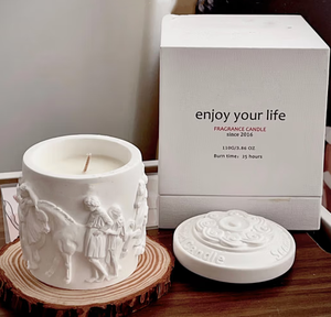 Lilin Aroma Kedelai Mewah Label Pribadi Grosir dalam Wadah Gipsum, Lilin Roman Lilin Lebah, Hadiah untuk Wanita, untuk Dekorasi Rumah, Bar, Diwali - Product Image 3