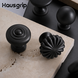 Puxadores e Botões Hausgrip Preto Dourado para Armários, Puxadores Modernos para Gavetas de Cozinha, Ferragens para Móveis - Product Image 3