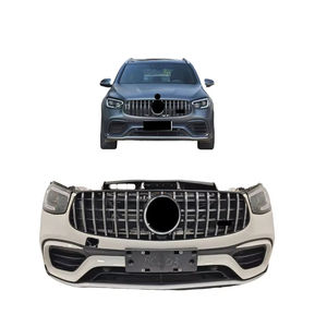 Ensemble de buse d'échappement de Kit avant en plastique ABS chromé en aluminium de haute qualité pour Mercedes Benz GLC63 <span class=keywords><strong>AMG</strong></span> Clips de voiture de carrosserie automatique - Product Image 2