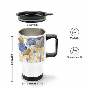 Tasse à café de voyage avec poignée (14oz) (fabriquée aux États-Unis) - Product Image 6
