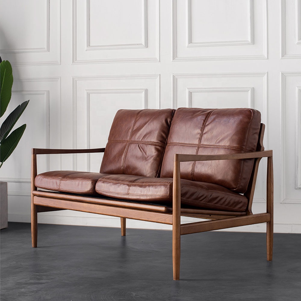 Wholesale Lounge Chairs Modern Leisure Reclining 2 Seater Sofa Leather Armchair Home Furniture Leisure Chairs