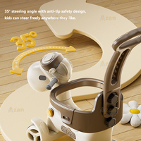 Cheval à bascule 3 en 1 pour tout-petits en HDPE sans BPA avec base anti-basculement, barre de poussée réglable, OEM ODM
