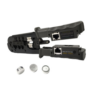 เครื่องมือซ่อมสายแลน RJ45 แบบ 2-in-1 พร้อมที่ตัดและปอกสายแบบฟันเลื่อย และเครื่องทดสอบ 6P 8P  คีมแบบปรับแต่งได้ตามสั่ง OEM - Product Image 1