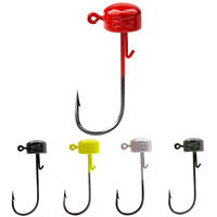 Hameçon Ned Rig Jig Head Finesse pour leurres souples, en acier haute teneur en carbone, à large ouverture, pour la pêche au bar en eau douce, tête cylindrique 3-7g