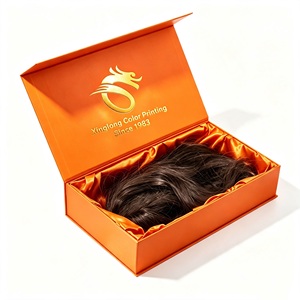 Boîte cadeau en carton rigide de luxe avec logo personnalisé pour chaussures, vêtements et perruques - Product Image 1