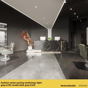 <span class=keywords><strong>Carreaux</strong></span> <span class=keywords><strong>de</strong></span> sol intérieurs modernes en céramique grise mate antique 800x800 simples antidérapants pour salon, hall, villa - Product Image 3