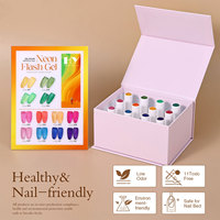 Hanyinails – Kit de vernis gel néon flash 18 ml, 12 couleurs, à retirer par trempage, UV/LED, ensemble néon lumineux, fournisseur d'usine pour étiquettes privées