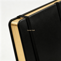 Carnet de notes d'affaires personnalisé avec logo, pages à bords dorés, couverture rigide, journal exécutif, cadeau