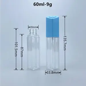 Neues Design 60 ml Kunststoff herzförmige Parfümflasche Nebel Sprühflasche