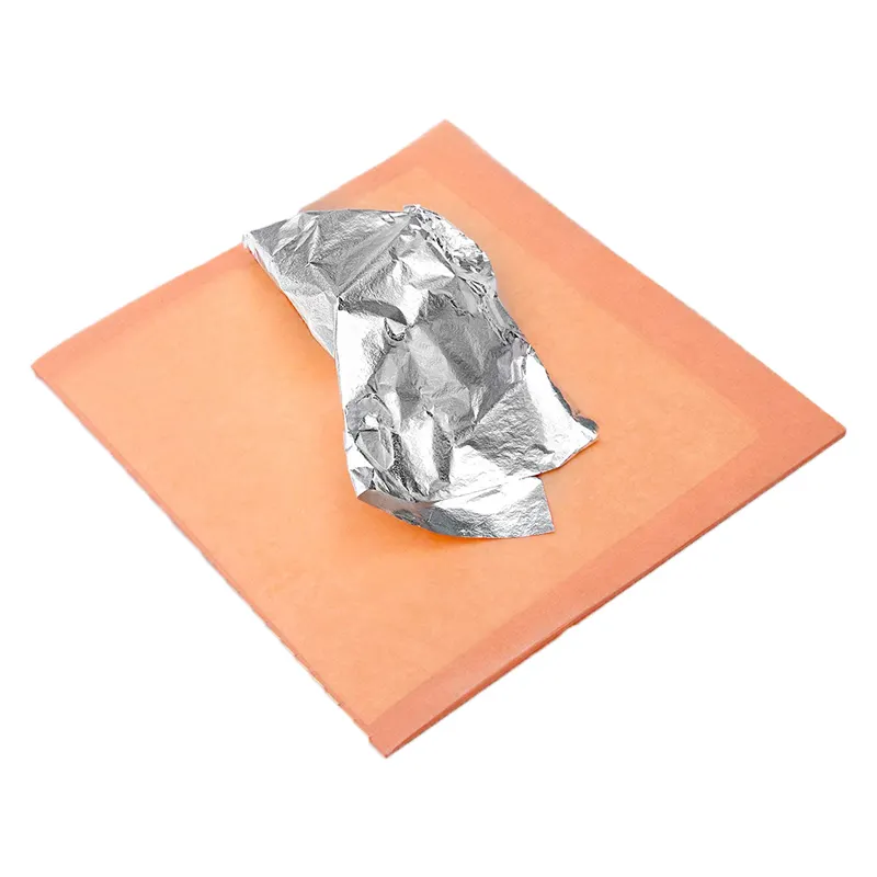 8x8cm 25 blätter Echt Essbaren Silber Blatt Papier für lebensmittel decor