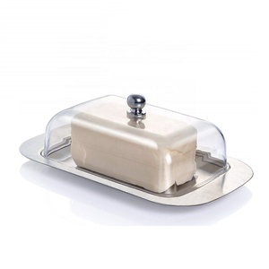 Beurrier en acier inoxydable avec couvercle facile à tenir - Product Image 1