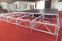 Système d'insertion en aluminium, plateforme modulaire portable, légère, antidérapante, hauteur réglable, scène extérieure pour événements