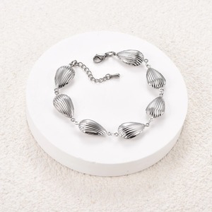 Bracelets et chevillères en acier inoxydable imperméables pour les vacances d'été à la plage, hypoallergéniques, en forme de coquillage, accessoires de bijoux pour femmes et filles - Product Image 3