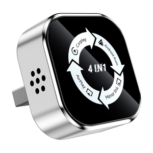 Adaptateur sans fil CarPlay 4 en 1 pour voiture en plastique, connexion Plug and Play, dongle Android Auto pour voiture - Product Image 1