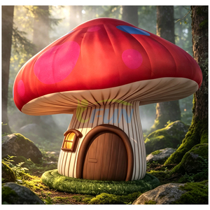 Décorations <span class=keywords><strong>Alice</strong></span> au <span class=keywords><strong>pays</strong></span> <span class=keywords><strong>des</strong></span> <span class=keywords><strong>merveilles</strong></span>, ballon gonflable LED en forme de champignon pour Noël, impression numérique, ventilateur intégré pour événements et scènes - Product Image 3