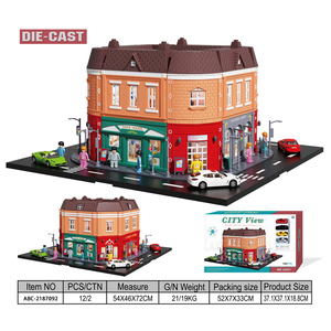 Luckytoys fundición aleación coche 3D <span class=keywords><strong>arquitecto</strong></span> urbano bloque juguetes Mini ciudad calle figuras de acción bloques de construcción modelos juguete - Product Image 4